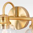 4 Lights Bathroom Vanity Light Fixtures, Gold Traditional Classic Vanity Light with Clear Glass, Bathroom Lighting Fixtures Over Mirror