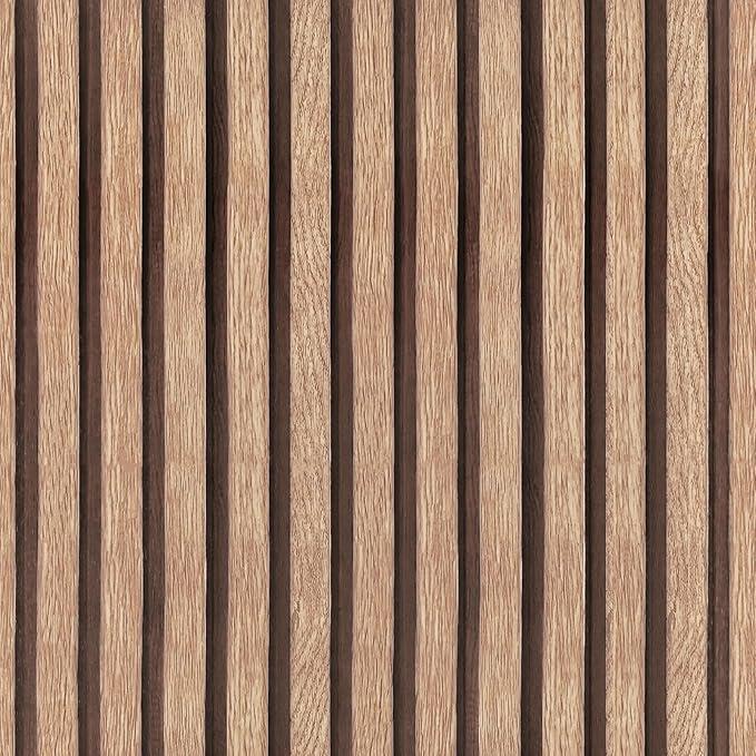 Yunaeon Natural Wood Peel and Stick Wallpaper Wood Slats  17.3"x 120" Tan SelfAdhesive Waterproof Vinyl Removable Wall Paper for Wall Decor Bedroom