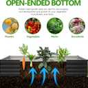 2PCS 8x4x1ft Galvanized Raised Garden Bed Kit, Galvanized Planter Raised Garden Boxes Outdoor, Large Metal Raised Garden Beds for Vegetables,Black