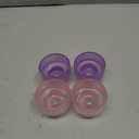 Glass Candlestick Holders, (Colors Purple, Pink), 4 Pieces