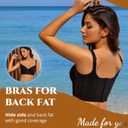 Push Up Bras for Women Daisy Bra Bras for Back Fat Sexy Comfortable Back Smoothing Bra (34B-46DD) (Black)