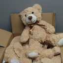 Teddy Bears Bulk 5 Packs 13.5 Inches Small Stuffed Bears Pack for Christmas Valentines Baby Shower Party Decorations Centerpieces Favors Light Brown
