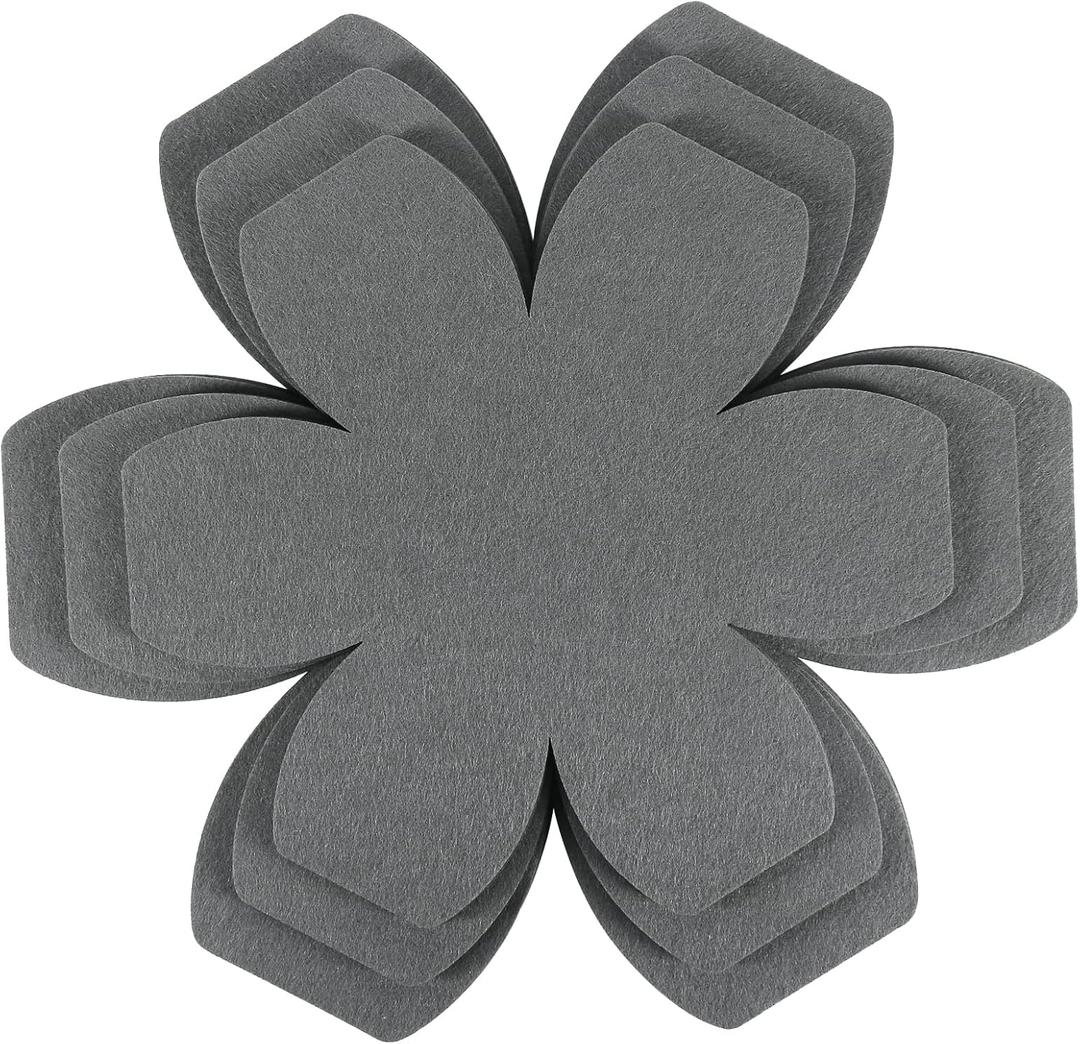 BYKITCHEN Larger & Thicker Pan Pot Protectors, Set of 12 and 3 Different Sizes, Felt Pan Separators, Gray Pot Dividers Protectors for Stacking and Protecting Your Cookware