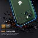 Diaclara Designed for iPhone 13 Case, Full Body Rugged with Built-in Touch Sensitive Anti-Scratch Screen Protector, Soft TPU Bumper Case for iPhone 13 6.1" (Green)