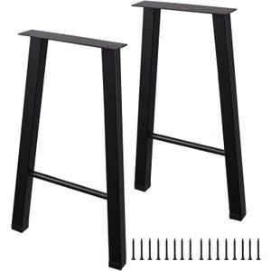 22 Inch Metal Coffee Table Legs Bench Legs Heavy Duty Table Legs DIY Project for Coffee Table, Workbench, Black, Set of 2