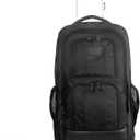 J WORLD NEW YORK Dustin Rolling CarryOn Travel Backpack w/Day Pack, Black, One Size