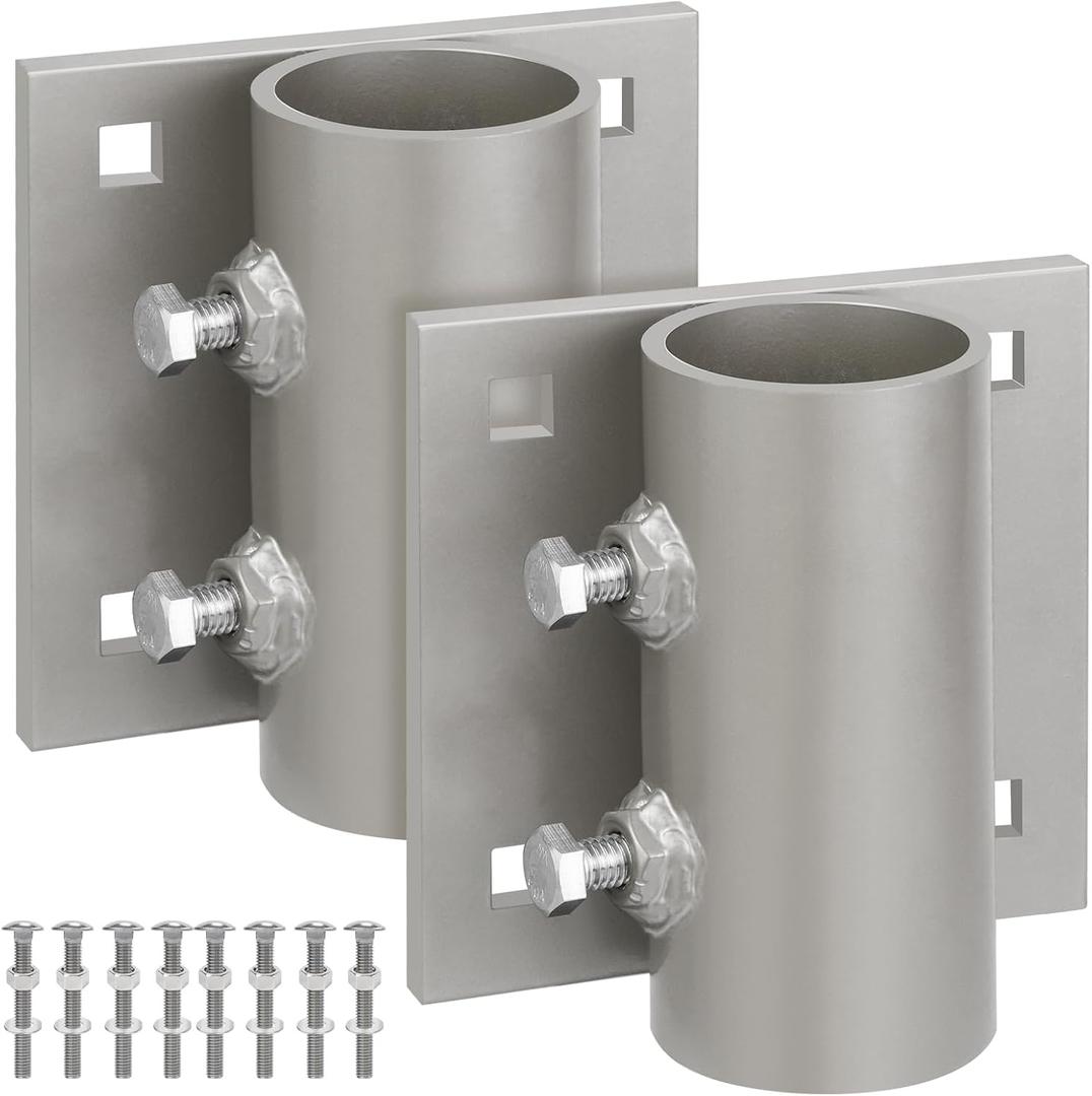 Dock Brackets Hardware Dock Side Leg Pipe Holder,Stationary/Floating Dock Posts Hardware Holder Sleeve for Pipe Pole,Heavy Duty,7/16" Holes for 3/8" Carriage Bolts