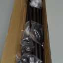 2 Pack Brown Curtain Rods for windows 32 to 62 inch, 5/8 inch Splicing Heavy Duty Metal Curtain Rod Set with Brackets