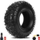 145/70-6 145 70 6 Tire Tubeless Compatible with Coleman CT100U CC100X Mini Bike KT196 Go Kart Baja Doodle Bug DB30 GMB100 Motovox Mega Moto 80cc 105cc Kazuma ATV Quad 4 Wheeler UTV Parts