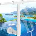 Pool Fountain for Above Ground & Inground Pools with Extension, Dual Spray Pool Waterfall Fountain, Adjustable Pool Sprinkler Fountain, Swimming Pool Accessories, Cooling Waterfall Spray (White)