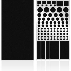 FLANCCI LED Light Blocking Stickers, Light Dimming Filters, (2 Sheets) Dimming Sheets for Routers, LED Covers Blackout, Dimming 80% of LED Lights, (2Sheets = 1 Cut Out + 1 Uncut)