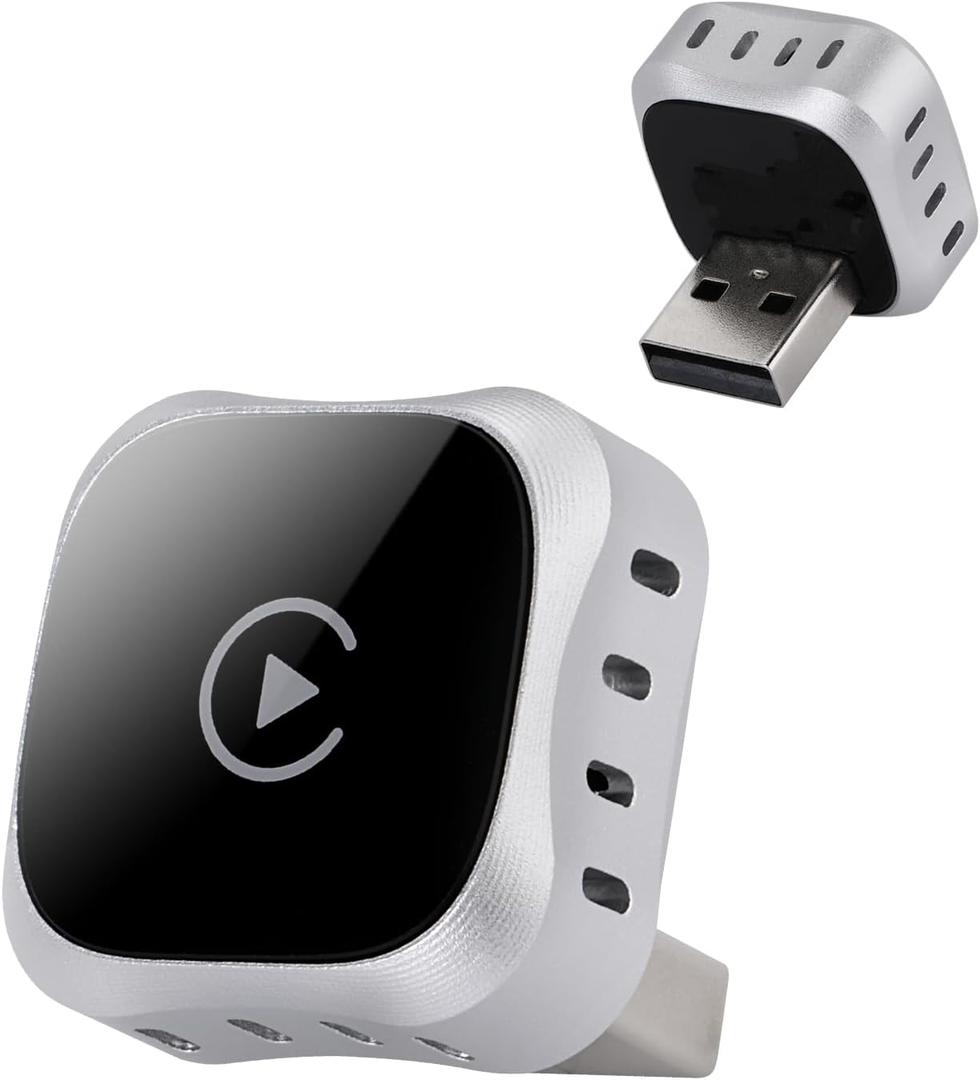Wireless CarPlay Adapter for Apple Car Play, Small Mini Edition, Converts Factory Wired to Wireless CarPlay, Plug & Play Adapter for Apple iPhone iOS 10+ & Cars from 2015+(2026 Upgrade White)