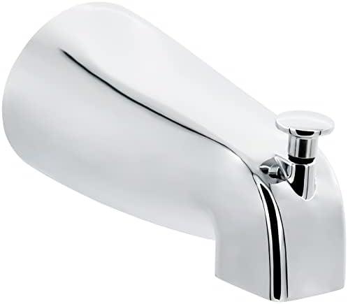 Slip Fit Tub Spout with Pull-Up Diverter for 1/2 inch Copper Tube, Chrome
