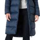 Amazon Essentials womens Lightweight Water-resistant Longer Length Cocoon Puffer Coat (Large, Navy)