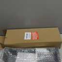 Alise Bathroom Glass Shelf with Stainless Steel Railing, Matte Black Small Tempered Glass Floating Wall Shelf Over The Toilet, 16 inch