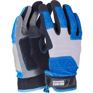 Women's Performance Gloves, Synthetic Leather Palm, Touchscreen-Compatible (Medium, Blue)