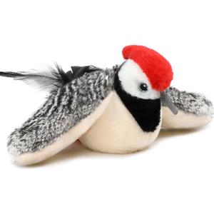 Tocirelo Flappy Bird Cat Toy, Simulated Flying, Not-Real Flying, Motion-Activated Chirping and Flapping Wings Cat Bird Toy, Realistic Cat Interactive Toys for Indoor Cats, Catnip Kitten Kicker Toy (Bird Dark Grey)