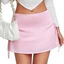Avidlove Womens Mini Skirt Satin A-Line Elastic High Waisted Skirts Zipper Party Club Y2K Skirts 2025, M