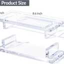 Chivalral Acrylic Bathroom Counter Tray: Water-Resistant Kitchen and Bathroom Tray Countertop Decor,Perfect for Soap Dish,Vanity,Plant,Candle Decor,and Riser Organizer,Small