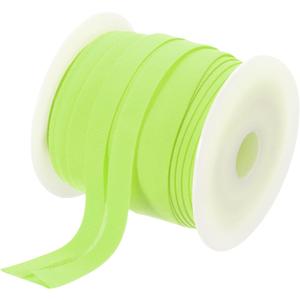 MECCANIXITY 1 Inch Single Fold Bias Tape Polyester Continuous Bulk Bias Tape for Sewing, Seaming Quilting Hemming Binding Crafts (Fluorescent Green 25 Yards)