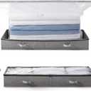 TAILI Under Bed Vacuum Storage Bags for Comforters and Blankets, Save 80% Space, Large Capacity Foldable Under Bed Storage Box for Quilts Pillow Blankets Linen, 41" x 17.7" x 6", Jumbo Vacuum Seal