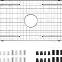 Sink Bottom Grid 29-1/2" X 15-9/16", Centered Drain with Corner Radius 3/8", Sink Protector Stainless Steel Material