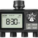Sprinkler Timer,4 Outlets Programmable Water Timer for Garden Hose,Outdoor Hose Timers with Rain Delay/Manual/Automatic Watering System,Digital Irrigation Timers for Yard,Lawn