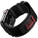 Nereides Compatible with Apple Watch Series 11 Band Series 10/9/8/7/6/5/4/SE/SE2/SE3/Ultra 3/2/1, Nylon Sports Strap with Woven Design for 49mm/46mm/45mm/44mm (L, Black)