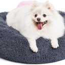 MIXJOY Orthopedic Dog Bed Comfortable Donut Cuddler Round Pet Beds Ultra Soft Washable Dog and Cat Cushion (23'', GreyBlue)