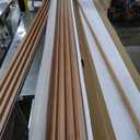 LARWORKS WPC Slat Wall Panels 8 Pack 96" x 6.6", Waterproof Fluted Wall Paneling, Accent 3D Wall Panel for Wall Decor, Bathroom, Bedroom, Office - High Grille Elm (Cover Approx.35 sq.ft)