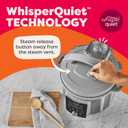 Instant Pot, 6-Quart Whisper Quiet 9-in-1 Electric Pressure Cooker, Slow Rice Steamer, Saut, Yogurt Maker, Warmer & Sterilizer, Free App with 800+ Recipes, Stainless Steel
