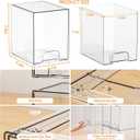 Yieach 7.6" H Baby Bottle Organizer for Cabinet,4 Pack BPA FREE Bottle Storage Organizer Baby,Clear Stackable Storage Drawers for Makeup,Skincare,Beauty Products Bathroom Closet Organizers and Storage