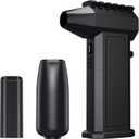 130000RPM Compressed Air Duster, Blow and Suck 2-in-1 Electric Air Duster, Rechargeable Brushless Motor Durable Blower for Computer, Keyboard, Outdoor Clear
