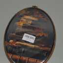 LKETW Dark Academia Fall Book Oval Wall Art Decor, Vintage Moody Bookish Oval Canvas Hanging Decor, Rustic Fall Autumn Decorations for Library Reading Nook Corner Room Gallery, 8.6x11.4 Inch Cat