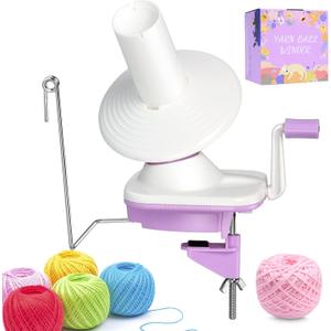 Yarn Winder, Yarn Ball Winder, Hand Operated Yarn Ball Winder, Yarn Cake Winder, Manual Wool Yarn Cone Ball Winder with 50g Wool Yarn