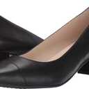 Cole Haan womens The Go-to Block Heel (45mm) Pump, Black Leather Wp, 10 US