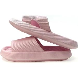 BINBINNIAO Cloud Slippers for Women and Men Ultra Comfort Recovery Pillow Slippers Slides Shower Sandals House Shoes with Low Arch Support Pink 34-35