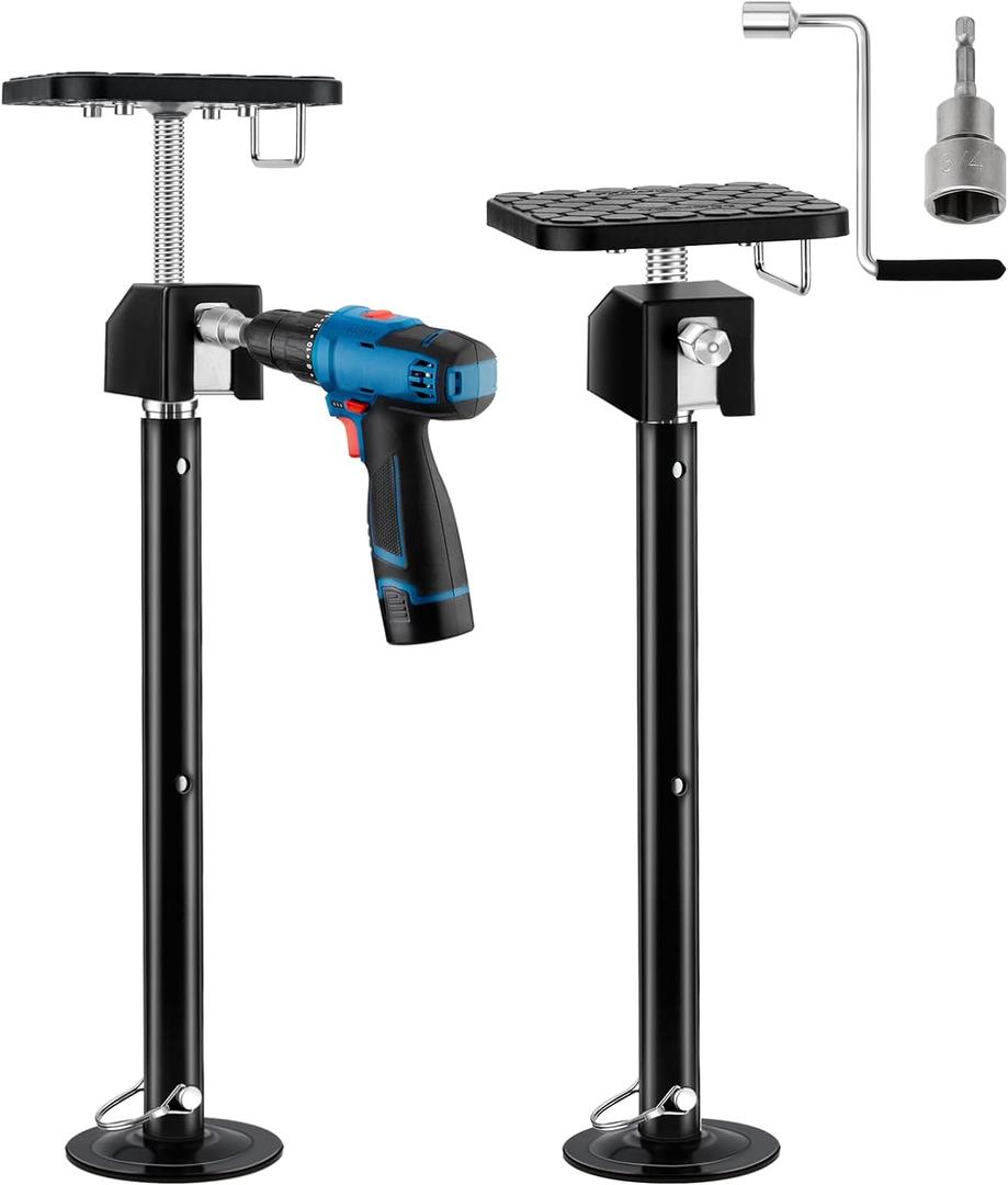 Kohree RV Slide Out Supports Jack with a Flat Top Support Block, Supports up to 5000lbs, Adjustable from 20"-49", Heavy Duty Camper Slide-Out Leveling Jacks, Set of 2