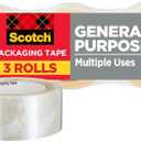 Scotch Lightweight Shipping Packaging Tape, 1.88 Inches x 54.6 Yards, 3 Rolls (3350-3)