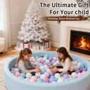 Ball Pit Balls Pack of 100 200 500 - Star and Round Set BPA Free Phthalate Free Non-Toxic Crush Proof Play Balls Soft Plastic Balls for Toddlers Baby Kids Birthday Pool Tent Party