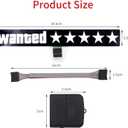 Glowing Sticker Wanted Stars Windshield EL Glow Panel Electric Marker Light Car Auto LED Safety Sign Decals Decoration Window Sticker Ice Blue