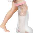 Waterproof Cast Covers for Shower Leg, Adult Cast Bag Cover Protector, Showering/Swimming/Bath Boots for Foot after Surgery, Broken Ankle Wound Recovery Supplies/Accessories, Boot, Sleeve, Pink