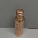 Copper Water Bottle (34oz/1000ml) 100% Pure Handmade Hammered Ayurvedic Pure Copper Vessel for Drinking Heavy Duty & Leak-proof