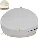Outdoor Daybed Cover Waterproof, 600D Round Patio Sofa Cover, Heavy Duty Outdoor Canopy Daybed Sofa Cover - Ø75"X35''/18H