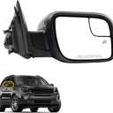 Dasbecan Right Passenger Side Door Mirror Compatible with Ford Explorer 2011-2019 Power Adjusted Glass Heated with Turn Signal Light Puddle Lamp Blind Spot Glass Replaces FO1321554 Black 7Pins