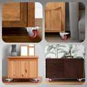 2 Inch Caster Wheels, Casters Set of 4, ASHGOOB Red Polyurethane (PU) Casters with Brake Heavy Duty, Industrial Locking Swivel Top Plate Castor Wheels for Workbench/Furniture/Cart