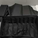 Qozary 4 Pack Drawer Organizers for Clothing, 8 Grids Foldable Closet Organizers and Storage Bins for Bedroom, Dresser Organizer Boxes for Thin T-shirts, Tank Tops (Small, Black)