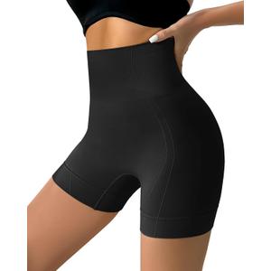 Tummy Control Shapewear Shorts for Women Under Dress Womens Compression Shorts Under Dress Shapewear (Black, L)