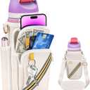 EGH Water Bottle Holder with Strap, Neoprene Sleeve Fits 30/32 oz Bottles, Holds Phone & Keys - Hands-Free Carrying for Hiking, Gym, Travel (for Stanley & Owala Most Brands)