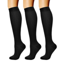 CHARMKING Compression Socks for Women & Men Circulation (3 Pairs) 15-20 mmHg is Best Support for Athletic Running Cycling
